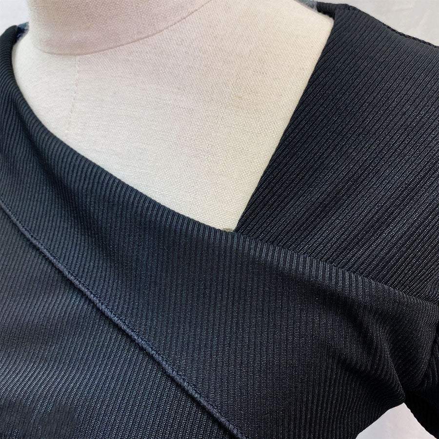 Shoppinggo Cut and Sew Women's Ribbed Top Thin Korean Fashion T-Shirt Tight Spring Simple Plain