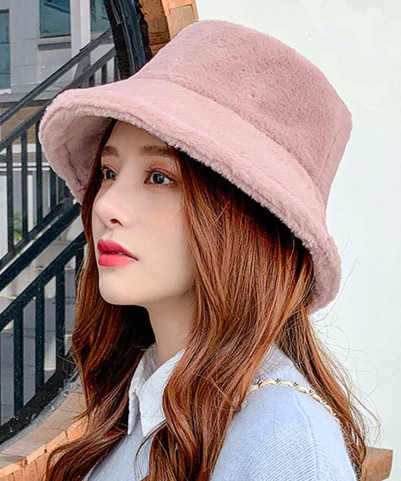 ショッピングゴー shoppinggo バケットハット ファー 帽子 レディース おしゃれ 秋冬 ふわふわ ボア 小顔効果 肌触り良い ハット 暖かい 厚手 防寒