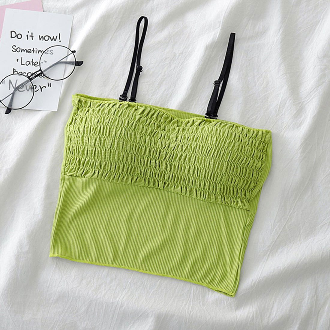 ショッピングゴー shoppinggo キャミソール カップ付 キャミタンクトップ ブラ 白 黒 パット付 インナー 結婚式 見せブラトップ ブラカバー