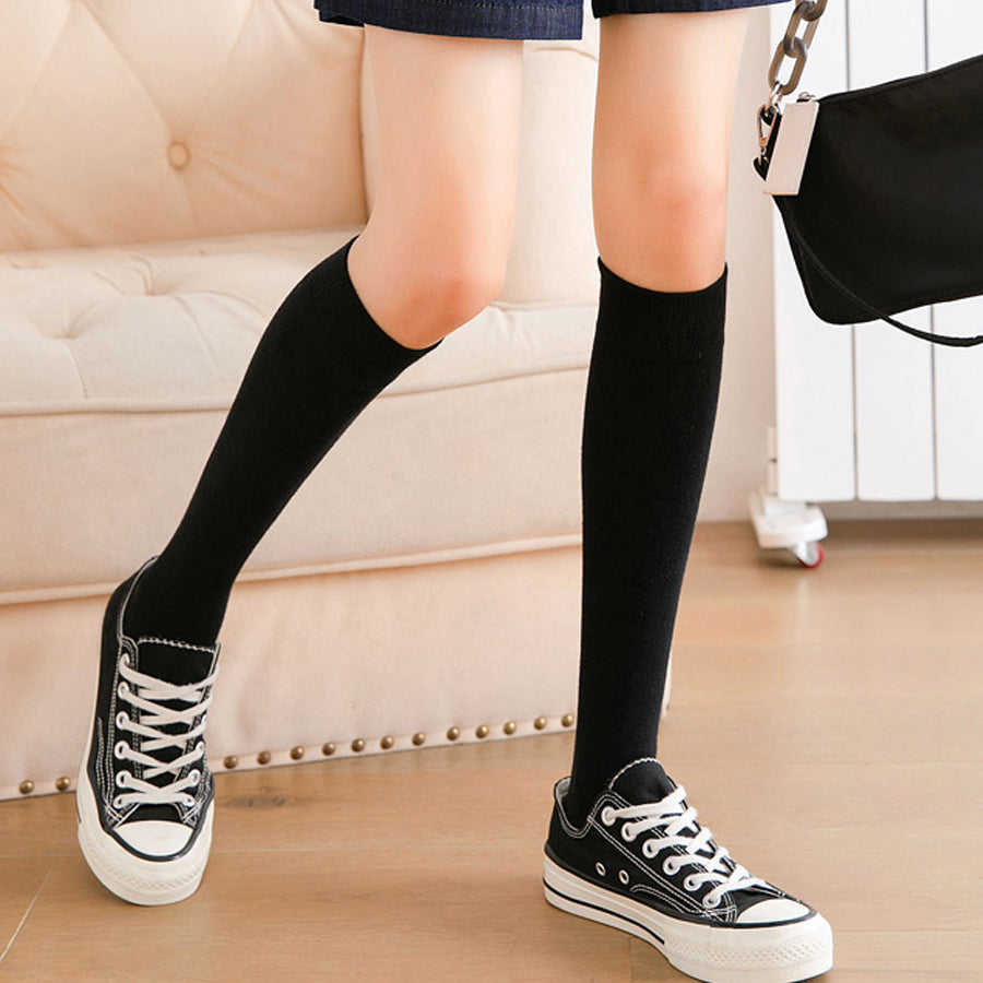 ショッピングゴー shoppinggo ハイソックス 靴下 冷え取り靴下 冷えとり レディース ソックス ロングソックス  スクールソックス 子供 靴下 女子 スクールタイム シンプル くつした