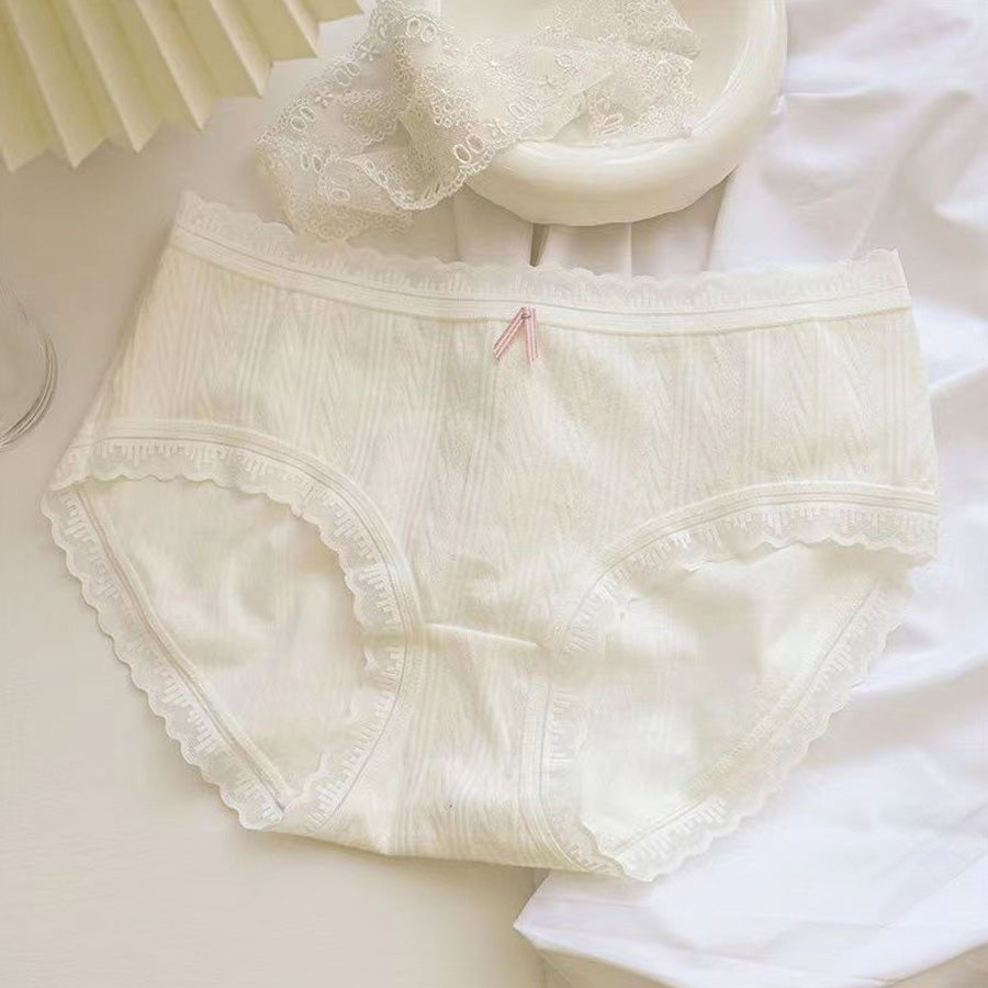 ショッピングゴー shoppinggo ショーツ かわいい ハイウエスト 無地 プレーンショーツ 下着 女性 パンツ パンティ レース スダンダードショーツ 伸縮性 フィット感 【返品不可商品】