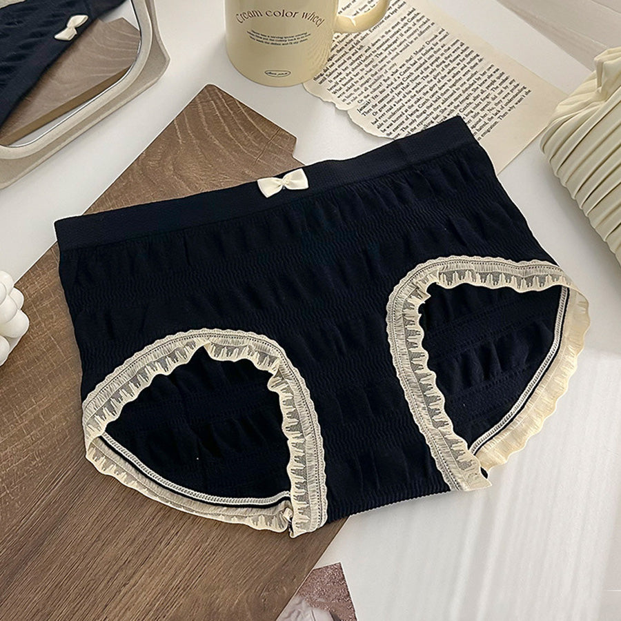 ショッピングゴー shoppinggo プレーンショーツ ショーツ かわいい ハイウエスト 無地 下着 女性 スダンダードショーツ 伸縮性 フィット感 大きい リラックス 肌着 【返品不可商品】