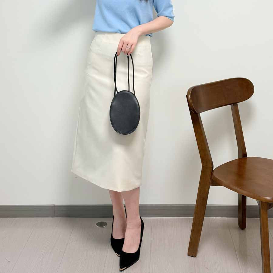 ショッピングゴー shoppinggo スーツスカート タイトスカート ペンシルスカート裏地付き ミディアム 膝丈 ファスナー アシンメトリーオフィス 通勤 ビジネス OL 事務服 仕事 フォーマル 無地 （ベージュ） ベージュ