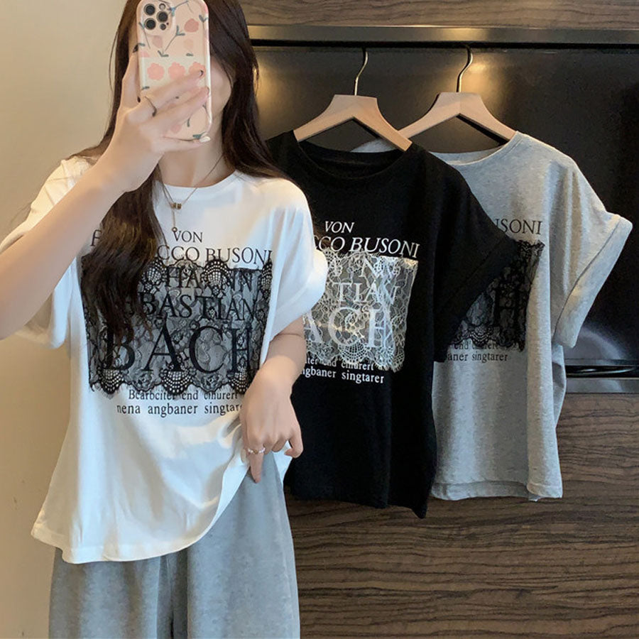 ショッピングゴー shoppinggo ロゴTシャツ 半袖 ゆったり 体型カバー 夏服 tシャツ 英字ロゴ ゆるT 半袖 柄プリントTシャツ ゆるシルエット半袖Tシャツトップス 春 夏 （ホワイト） ホワイト
