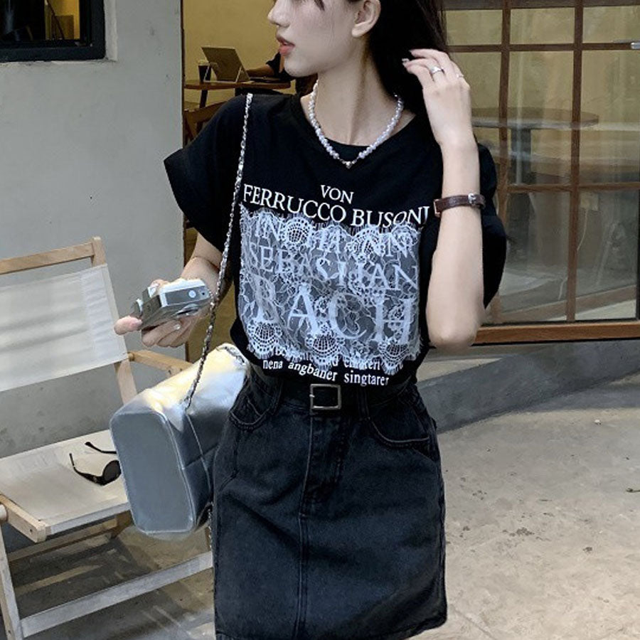 ショッピングゴー shoppinggo ロゴTシャツ 半袖 ゆったり 体型カバー 夏服 tシャツ 英字ロゴ ゆるT 半袖 柄プリントTシャツ ゆるシルエット半袖Tシャツトップス 春 夏 （ホワイト） ホワイト
