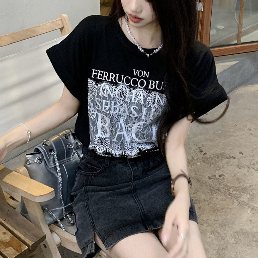 ショッピングゴー shoppinggo ロゴTシャツ 半袖 ゆったり 体型カバー 夏服 tシャツ 英字ロゴ ゆるT 半袖 柄プリントTシャツ ゆるシルエット半袖Tシャツトップス 春 夏 （ホワイト） ホワイト