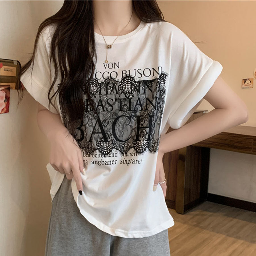ショッピングゴー shoppinggo ロゴTシャツ 半袖 ゆったり 体型カバー 夏服 tシャツ 英字ロゴ ゆるT 半袖 柄プリントTシャツ ゆるシルエット半袖Tシャツトップス 春 夏 （ホワイト） ホワイト