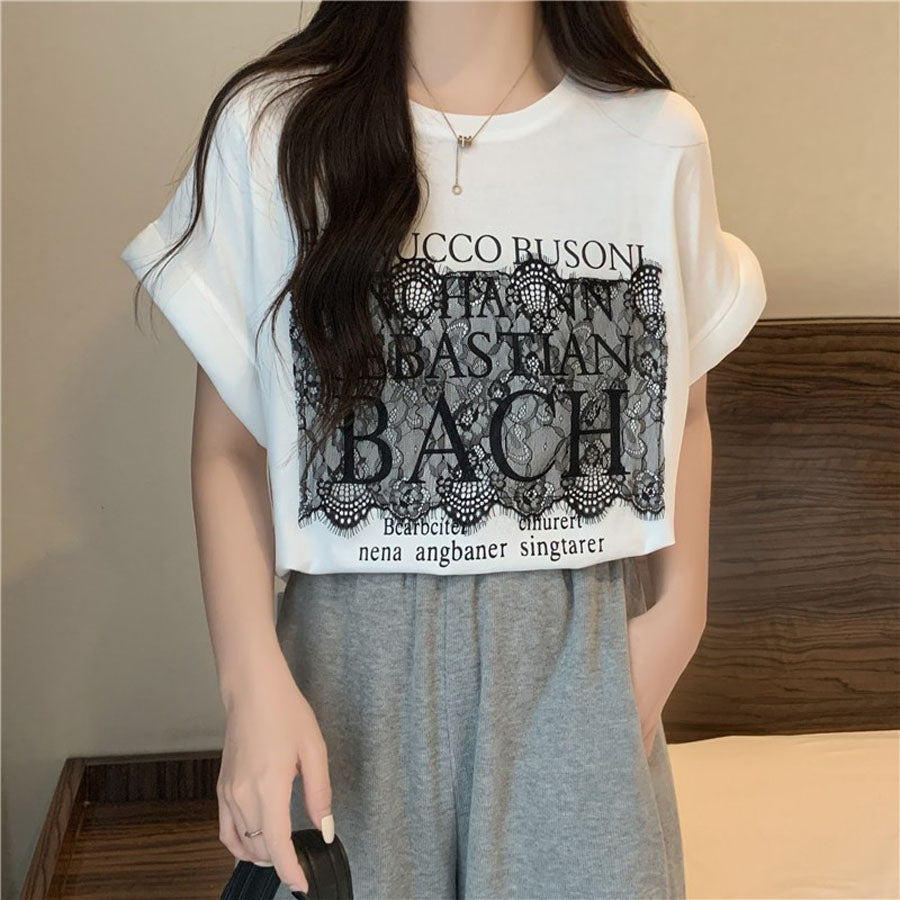 ショッピングゴー shoppinggo ロゴTシャツ 半袖 ゆったり 体型カバー 夏服 tシャツ 英字ロゴ ゆるT 半袖 柄プリントTシャツ ゆるシルエット半袖Tシャツトップス 春 夏 （ホワイト） ホワイト