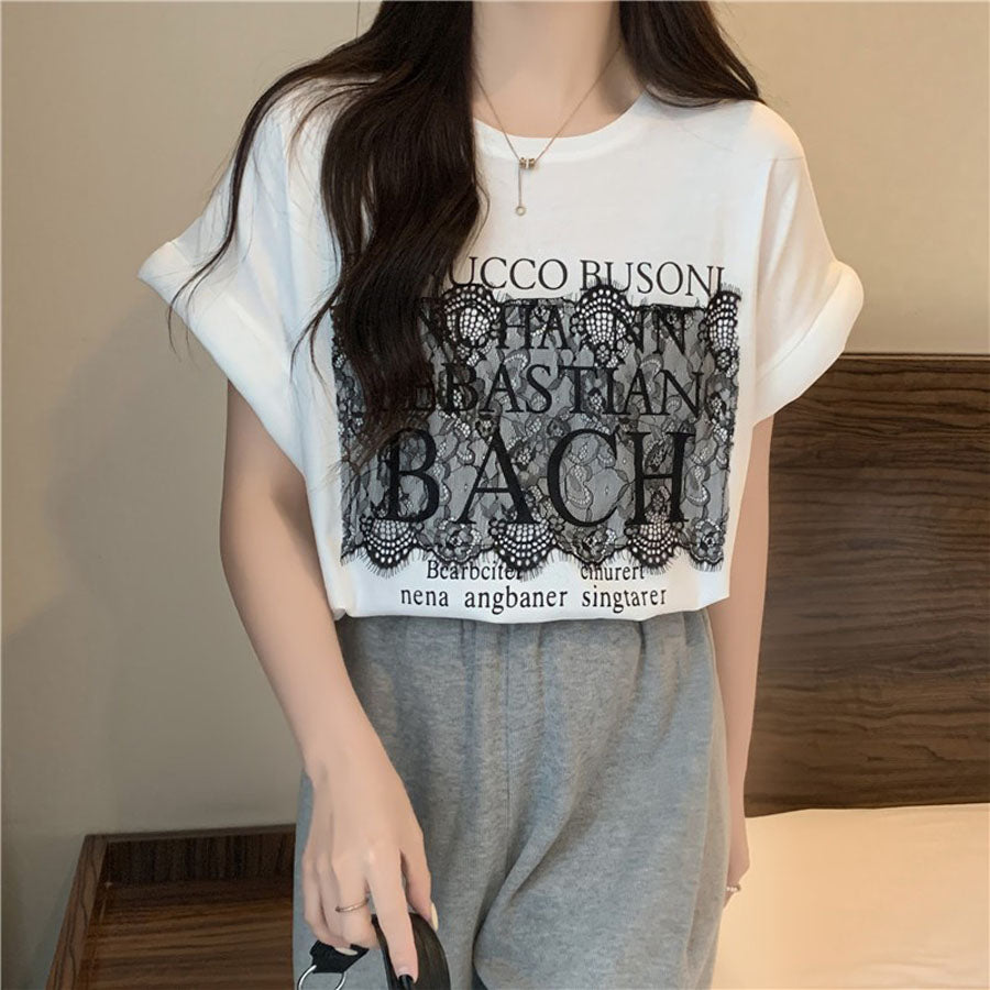 ショッピングゴー shoppinggo ロゴTシャツ 半袖 ゆったり 体型カバー 夏服 tシャツ 英字ロゴ ゆるT 半袖 柄プリントTシャツ ゆるシルエット半袖Tシャツトップス 春 夏 （ホワイト） ホワイト