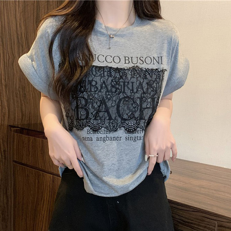 ショッピングゴー shoppinggo ロゴTシャツ 半袖 ゆったり 体型カバー 夏服 tシャツ 英字ロゴ ゆるT 半袖 柄プリントTシャツ ゆるシルエット半袖Tシャツトップス 春 夏 （ホワイト） ホワイト