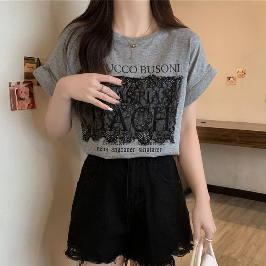 ショッピングゴー shoppinggo ロゴTシャツ 半袖 ゆったり 体型カバー 夏服 tシャツ 英字ロゴ ゆるT 半袖 柄プリントTシャツ ゆるシルエット半袖Tシャツトップス 春 夏 （ホワイト） ホワイト