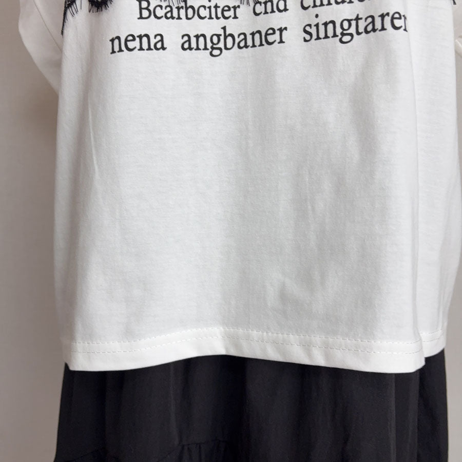 ショッピングゴー shoppinggo ロゴTシャツ 半袖 ゆったり 体型カバー 夏服 tシャツ 英字ロゴ ゆるT 半袖 柄プリントTシャツ ゆるシルエット半袖Tシャツトップス 春 夏 （ホワイト） ホワイト