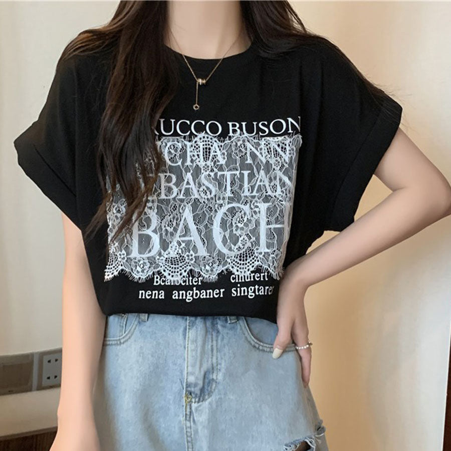 ショッピングゴー shoppinggo ロゴTシャツ 半袖 ゆったり 体型カバー 夏服 tシャツ 英字ロゴ ゆるT 半袖 柄プリントTシャツ ゆるシルエット半袖Tシャツトップス 春 夏 （ブラック） ブラック