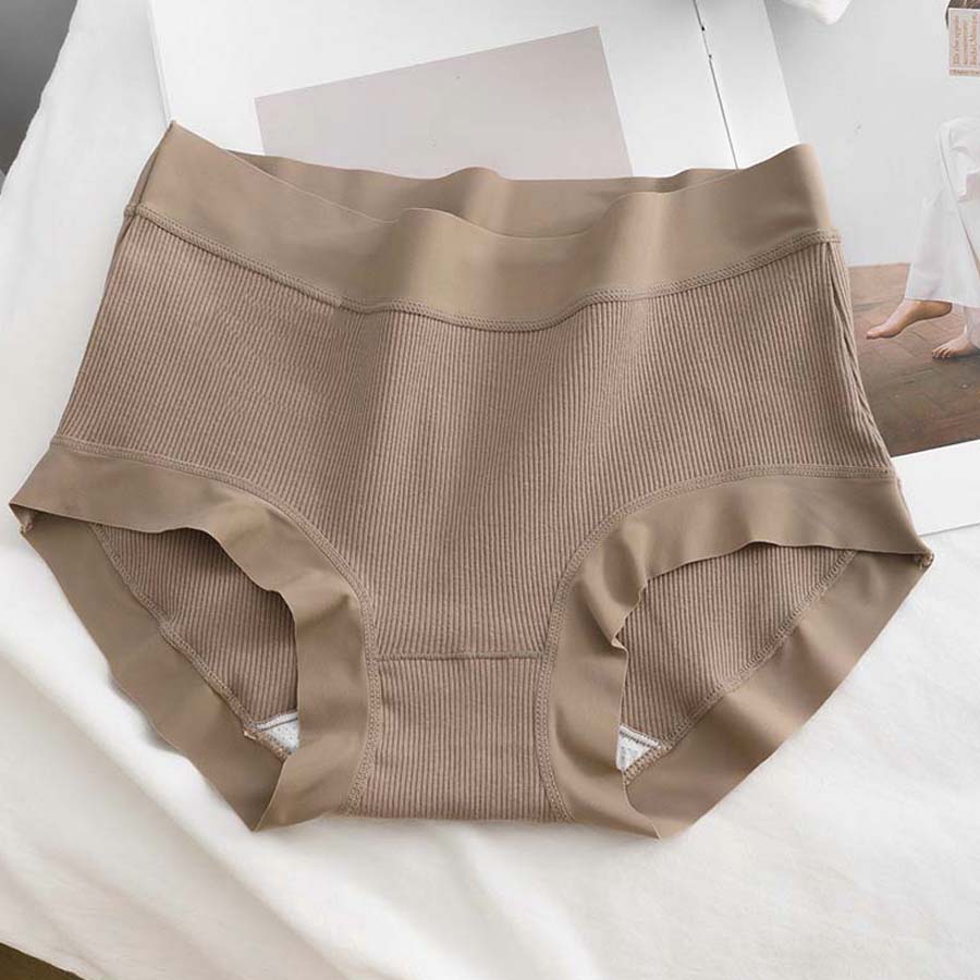 ショッピングゴー shoppinggo ショーツ かわいい ハイウエスト 無地 プレーンショーツ 下着 女性 パンツ パンティ レース スダンダードショーツ 伸縮性 フィット感 【返品不可商品】 （ブラウン） ブラウン