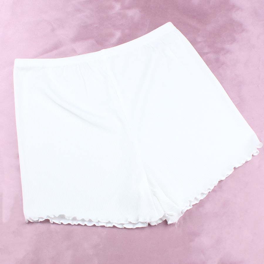 ショッピングゴー shoppinggo ペチパンツ インナーパンツ タップパンツ 見せパンツ 部屋着 ショートパンツ 透け防止 フリーサイズ かわいい チラ見せ 裾フレア （グレー） グレー