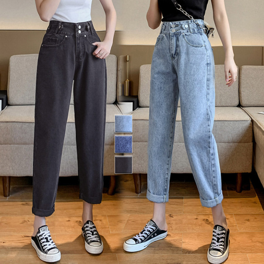 ショッピングゴー shoppinggo デニムパンツ 低身長 レディース アンクル丈 ストレートデニム ハイウエスト ジーンズ ズボン ジーパン ボトムス 美脚脚長ズボン （ブルー） ブルー