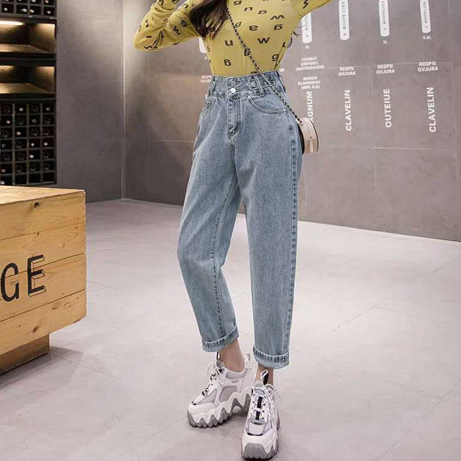 ショッピングゴー shoppinggo デニムパンツ 低身長 レディース アンクル丈 ストレートデニム ハイウエスト ジーンズ ズボン ジーパン ボトムス 美脚脚長ズボン （ブルー） ブルー