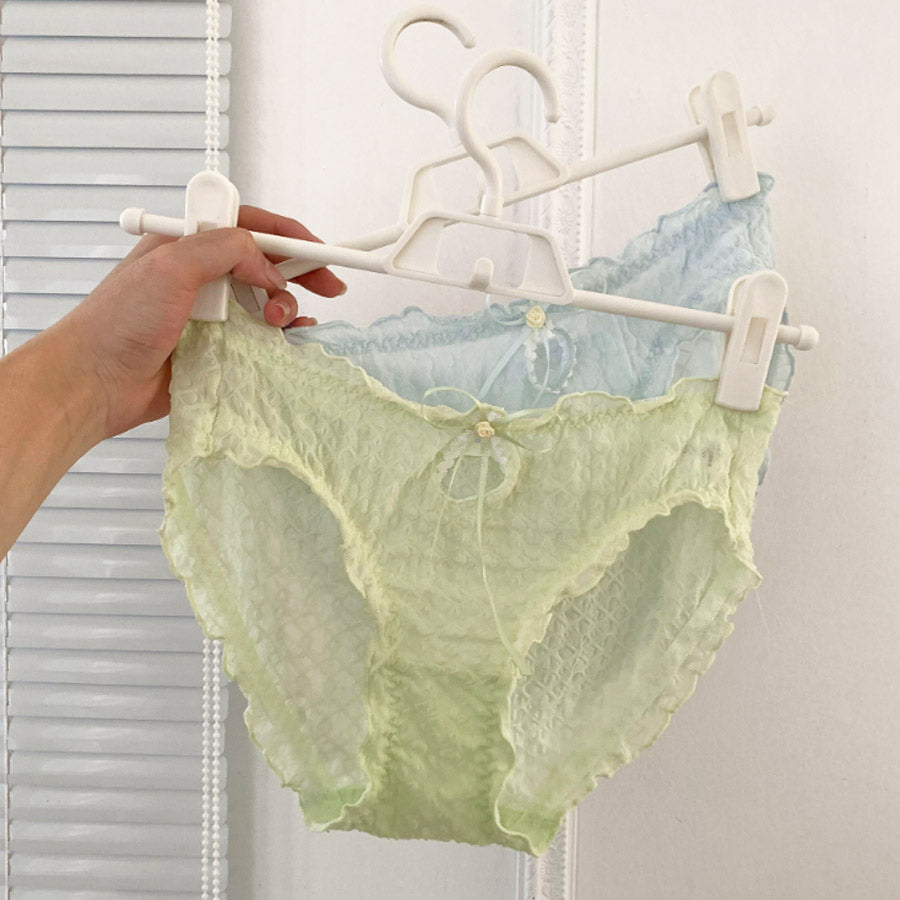 ショッピングゴー shoppinggo レースショーツ 花柄 リボン セクシー ショーツ単品 パンティ 薄型 総レース 透け感 下着 ランジェリー シースルー ふんどしパンツ 【返品不可商品】 （ベージュ） ベージュ