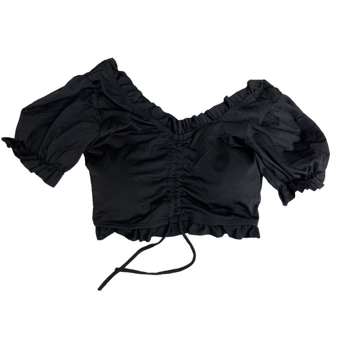 Shoppinggo Women's Swimwear, 2-piece Bikini Set, Bikini Top and Skirt, Off-the-shoulder, Ruffled Skirt, Sexy [Non-returnable item]