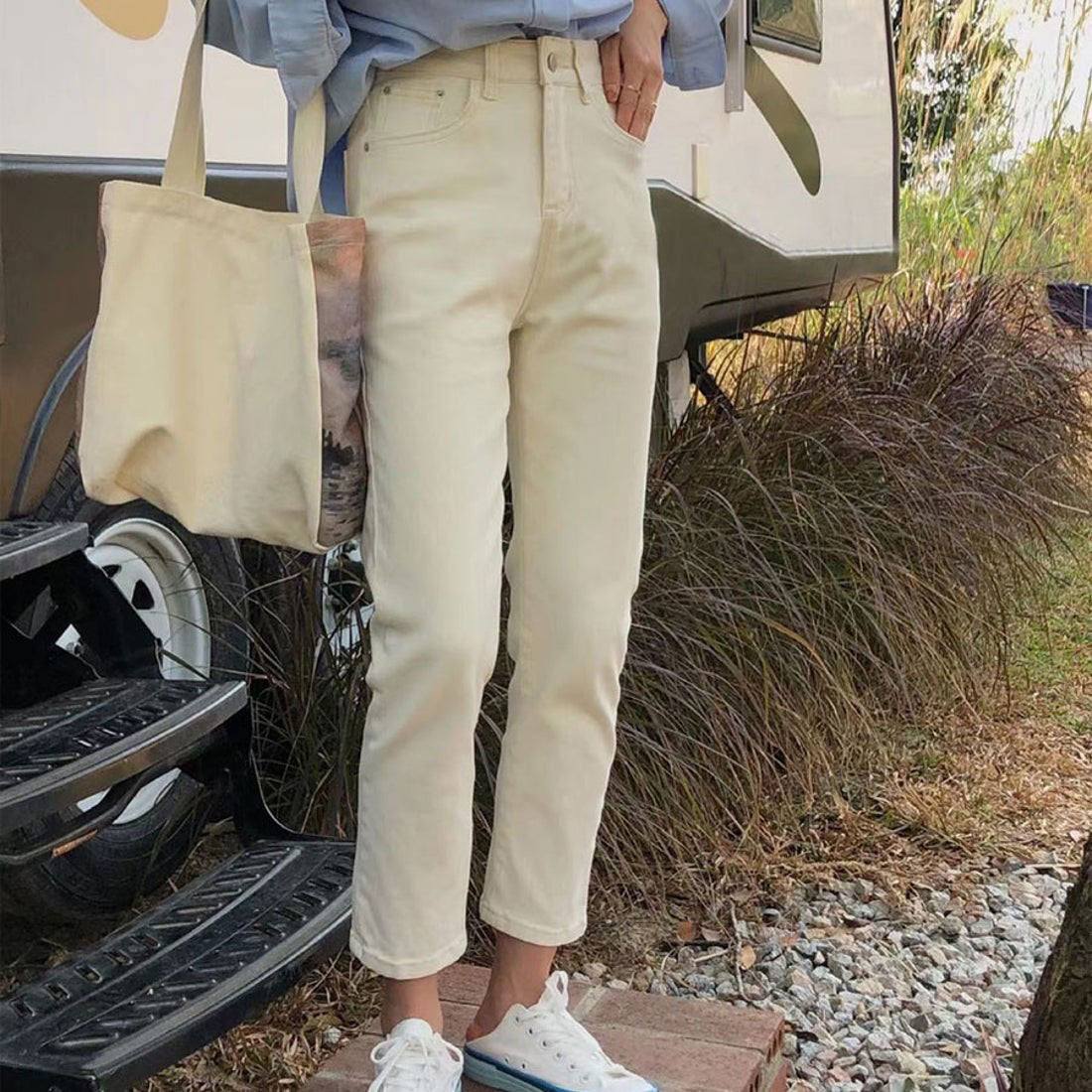 ショッピングゴー shoppinggo デニムパンツ レディース アンクル丈 ストレートデニム ハイウエスト  ズボン ジーパン ボトムス 美脚 おしゃれ