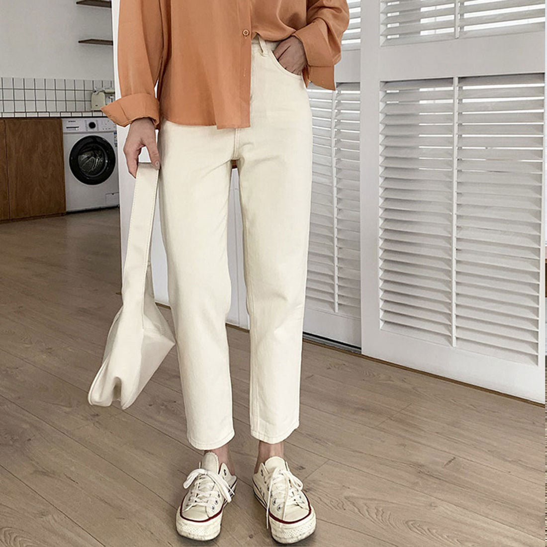 ショッピングゴー shoppinggo デニムパンツ レディース アンクル丈 ストレートデニム ハイウエスト  ズボン ジーパン ボトムス 美脚 おしゃれ