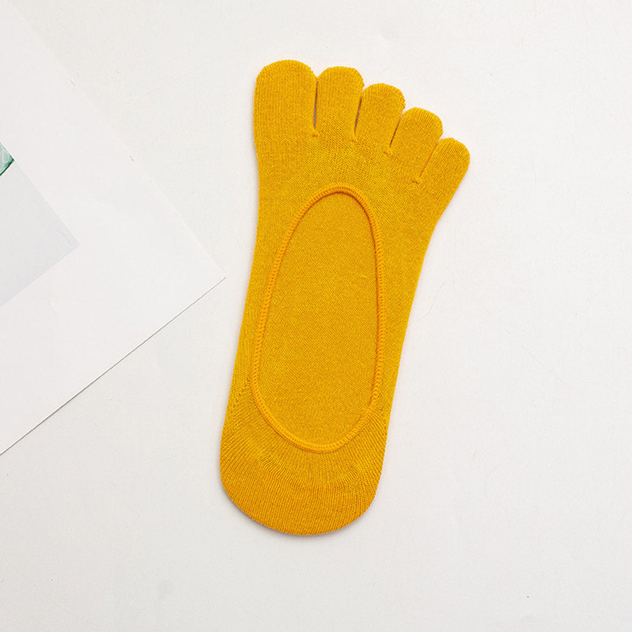 Shoppinggo shoppinggo 5-toe socks, plain socks for women, anti-odor, foot covers, shallow fit