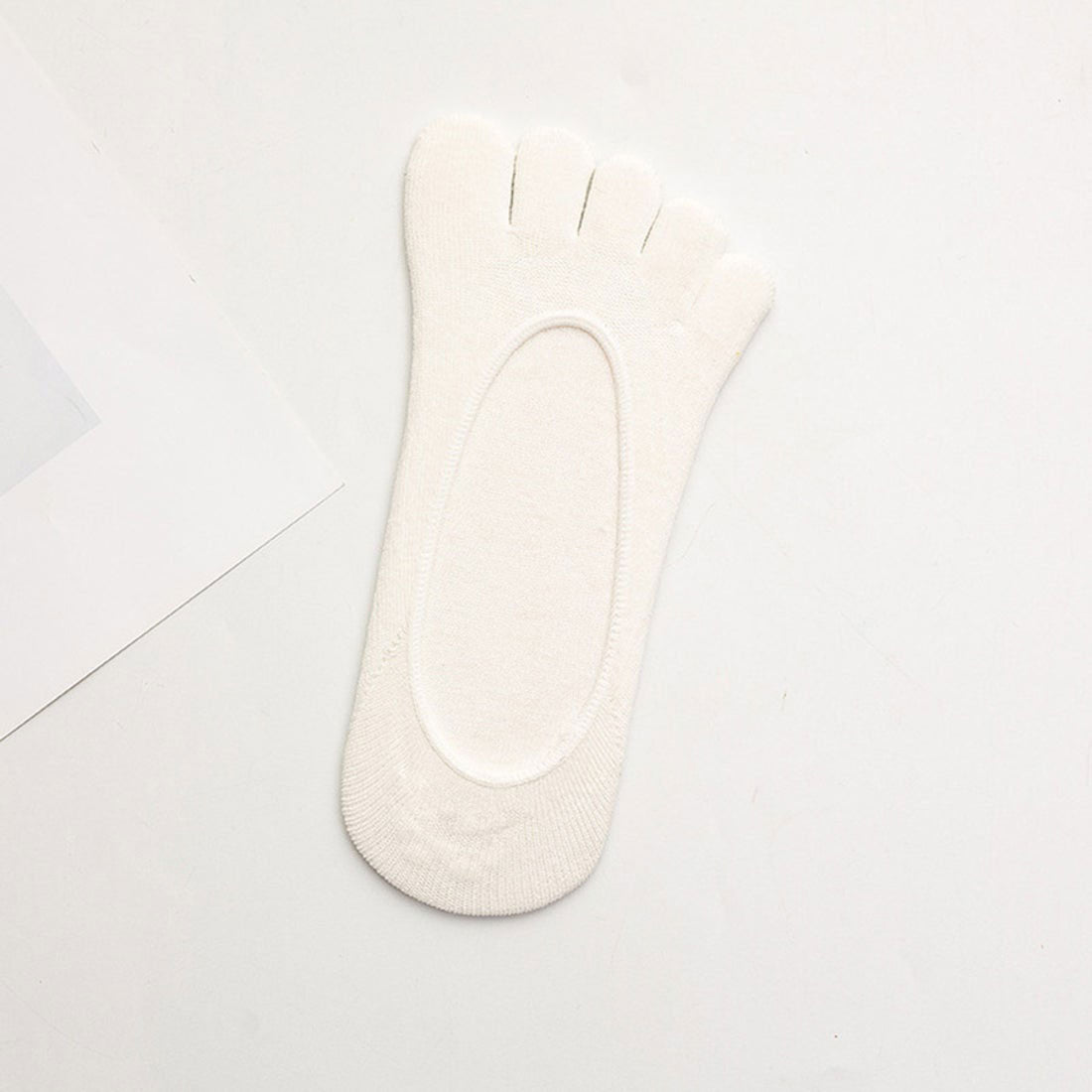 ショッピングゴー shoppinggo 5本指 ソックス  靴下 レディース無地 防臭 フットカバー 浅履き （ホワイト） ホワイト
