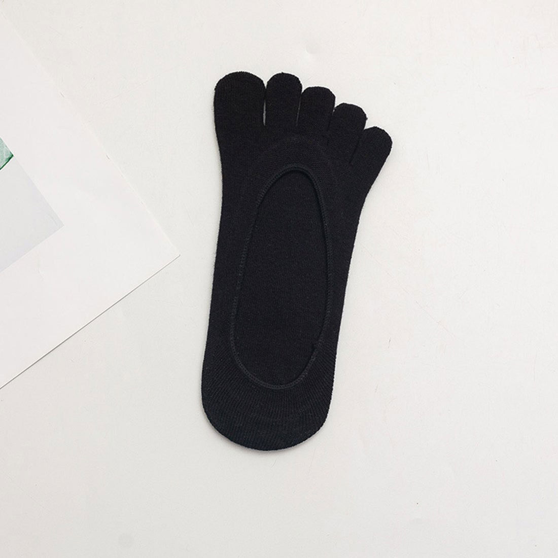 Shoppinggo shoppinggo 5-toe socks, plain socks for women, anti-odor, foot covers, shallow fit
