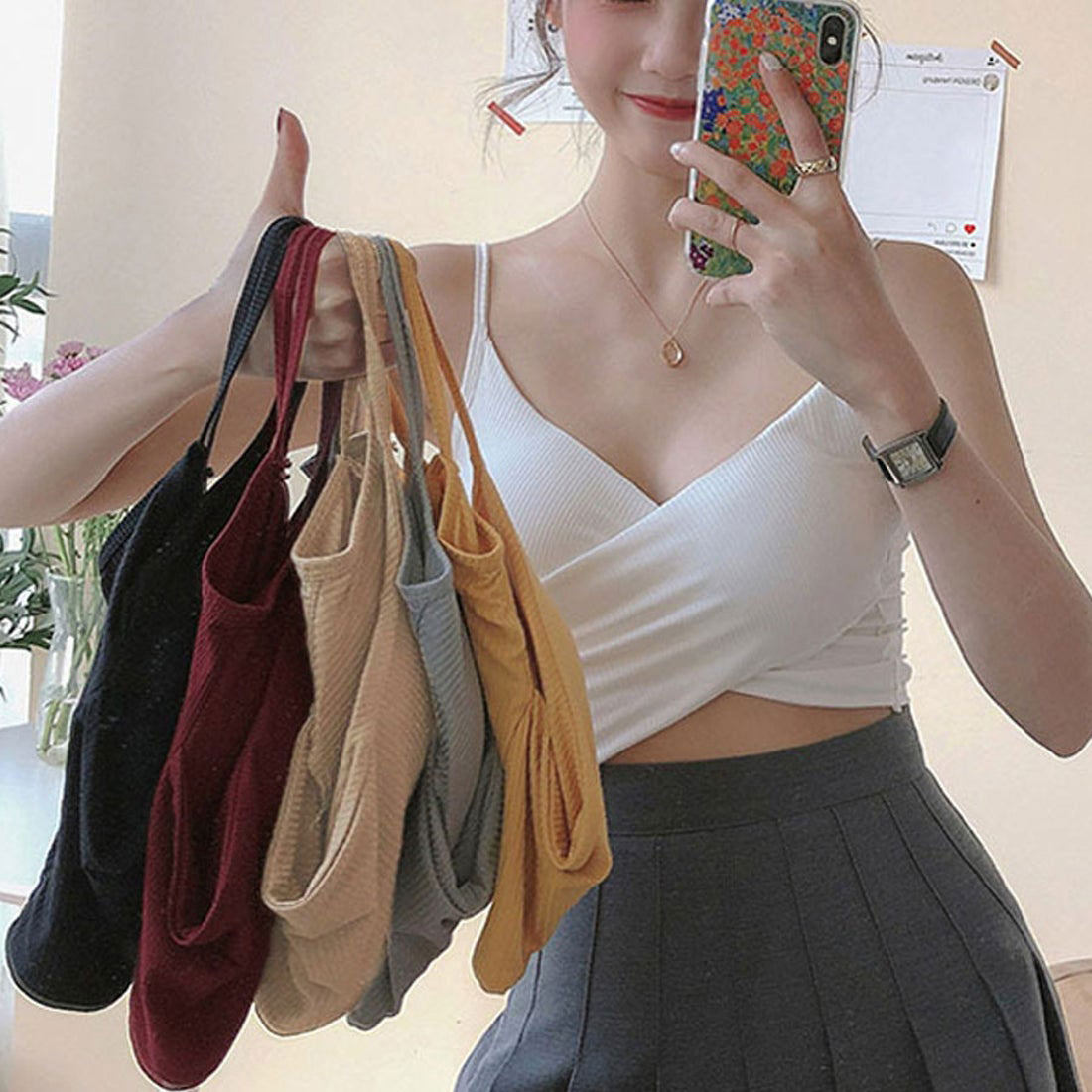 ショッピングゴー shoppinggo 夏服 カップ付きキャミソール キャミタンクトップ ブラ 白 黒 パット付 見せブラトップ ブラカバー ブラトップ 背中見せブラ （ホワイト） ホワイト