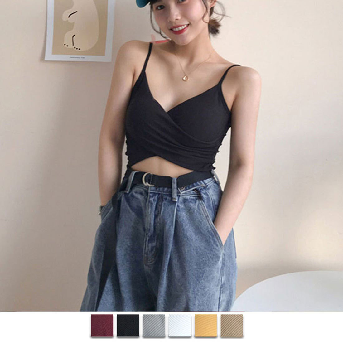 ショッピングゴー shoppinggo 夏服 カップ付きキャミソール キャミタンクトップ ブラ 白 黒 パット付 見せブラトップ ブラカバー ブラトップ 背中見せブラ （ホワイト） ホワイト