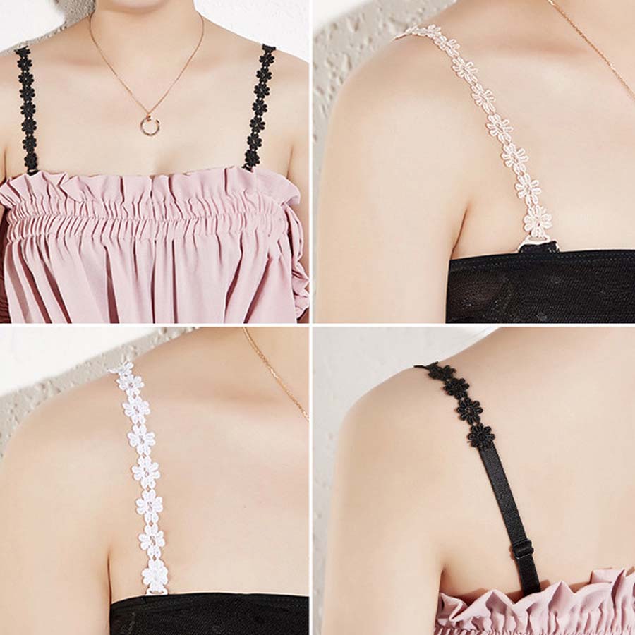 Shoppinggo shoppinggo Bra strap Floral pattern Bra strap Innerwear Underwear Show-off bra Shoulder strap Replacement strap