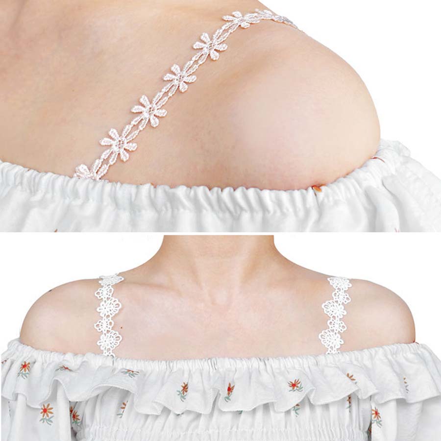 Shoppinggo shoppinggo Bra strap Floral pattern Bra strap Innerwear Underwear Show-off bra Shoulder strap Replacement strap
