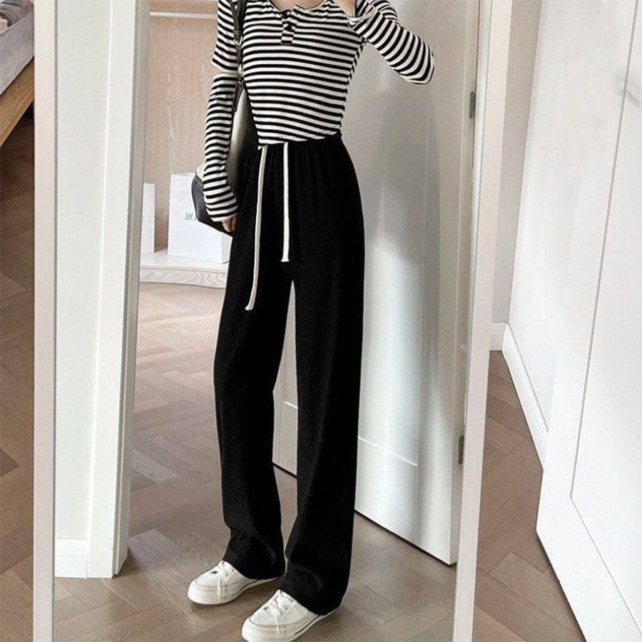 ショッピングゴー shoppinggo ワイドパンツ サマーパンツ ストレート ウエストゴム パンツ ズボン ゆったり リラックスパンツ ボトムス ガウチョパンツ