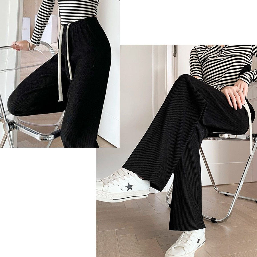 ショッピングゴー shoppinggo ワイドパンツ サマーパンツ ストレート ウエストゴム パンツ ズボン ゆったり リラックスパンツ ボトムス ガウチョパンツ