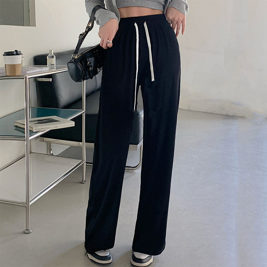 ショッピングゴー shoppinggo ワイドパンツ サマーパンツ ストレート ウエストゴム パンツ ズボン ゆったり リラックスパンツ ボトムス ガウチョパンツ