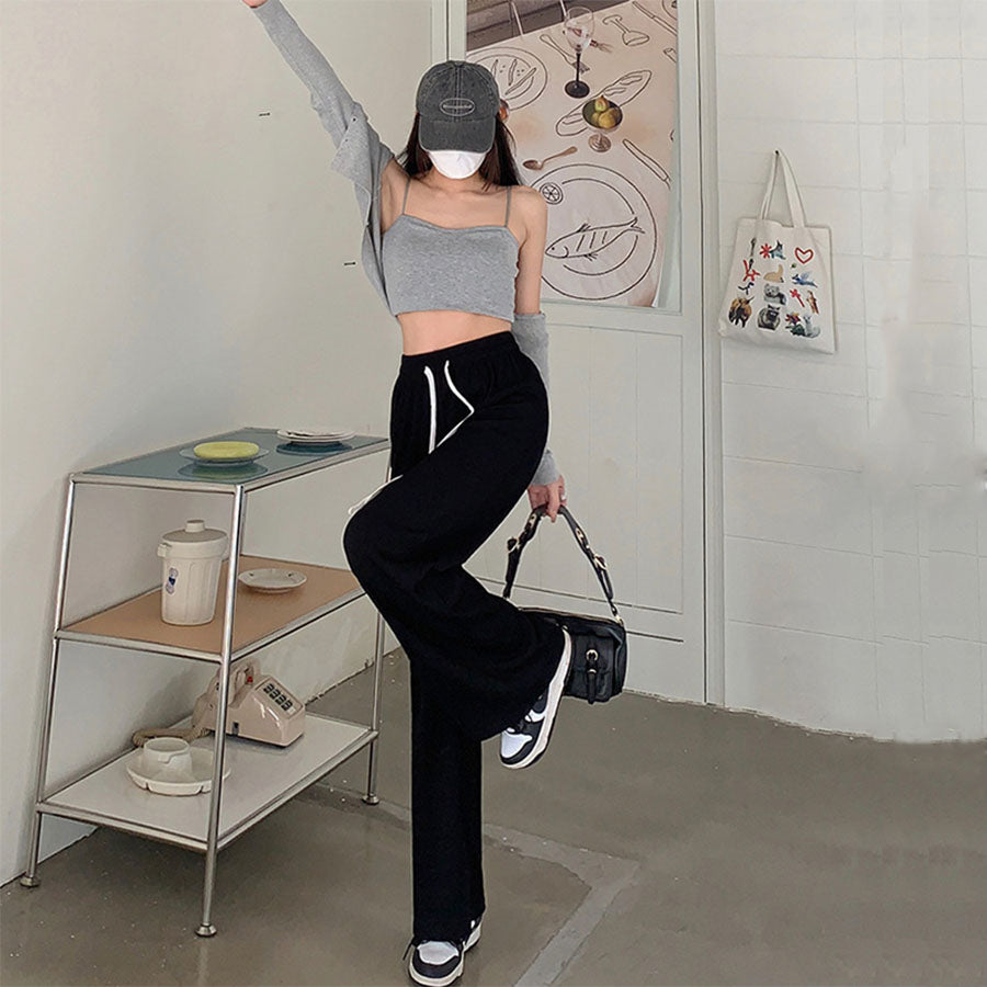 ショッピングゴー shoppinggo ワイドパンツ サマーパンツ ストレート ウエストゴム パンツ ズボン ゆったり リラックスパンツ ボトムス ガウチョパンツ