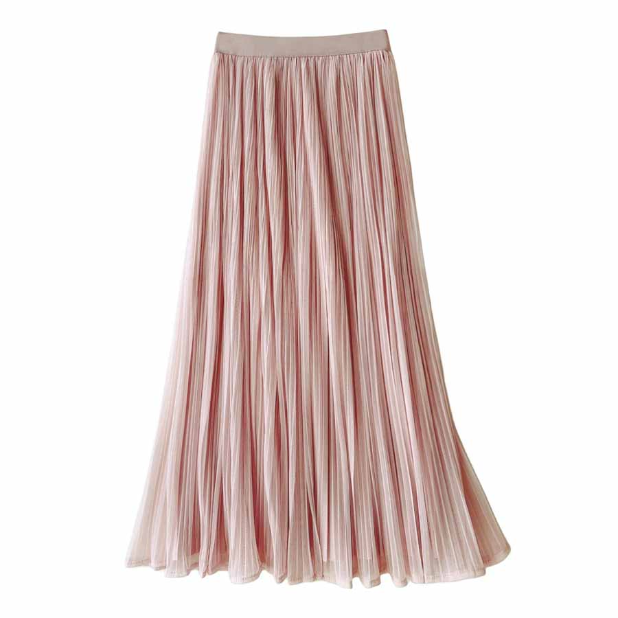 購物Go Shopping Go Triul Skirt Flare Skirt Pleated Skirt Black 2 Lobles 2層軟長長長的母親成人身體封面鬆散