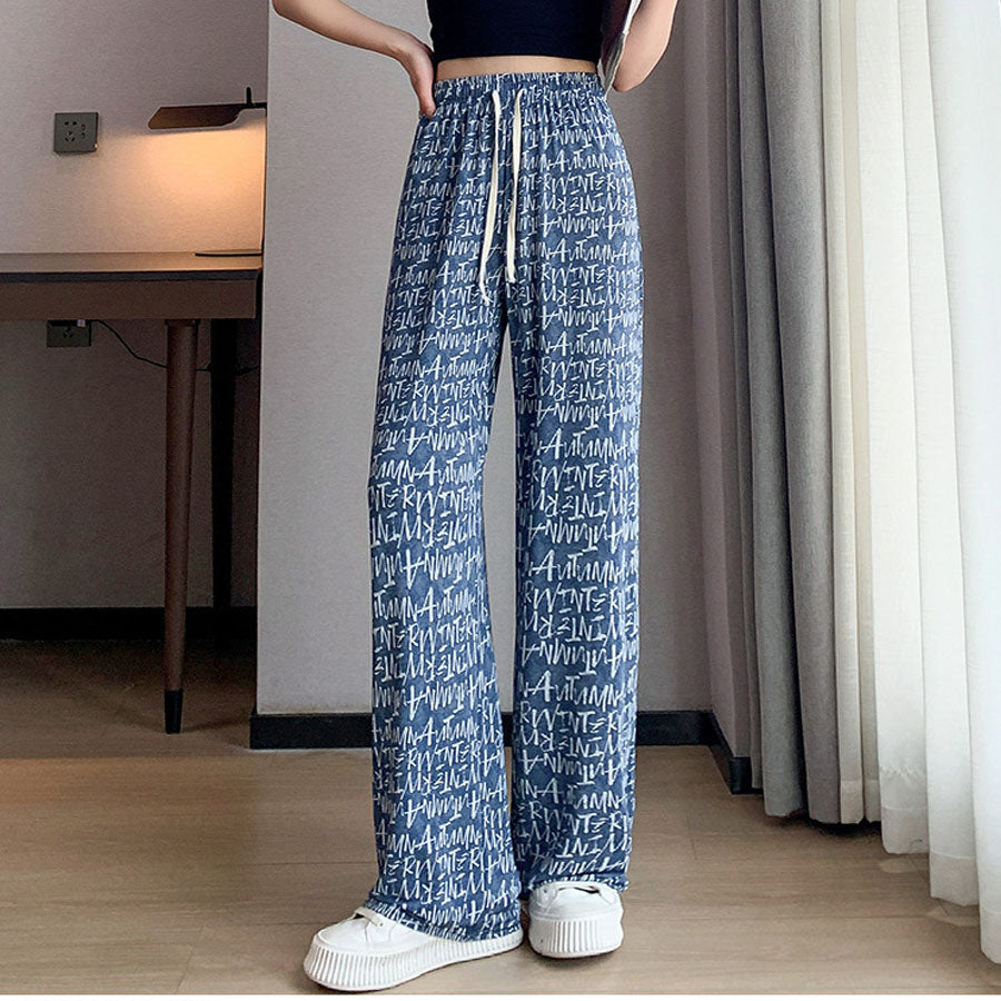 ショッピングゴー shoppinggo 夏服 ワイドパンツ サマーパンツ ストレート ゆったり リラックスパンツ ボトムス ガウチョパンツ シンプル ベーシック 韓国ファッション （A02） A02