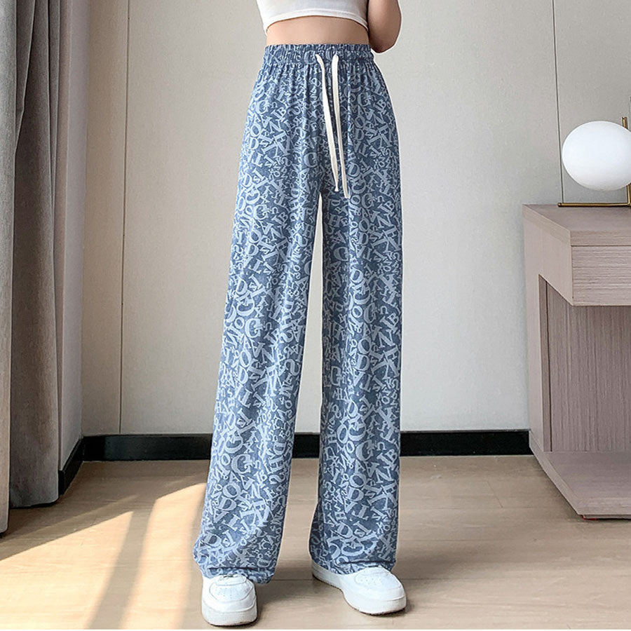 ショッピングゴー shoppinggo 夏服 ワイドパンツ サマーパンツ ストレート ゆったり リラックスパンツ ボトムス ガウチョパンツ シンプル ベーシック 韓国ファッション （A04） A04