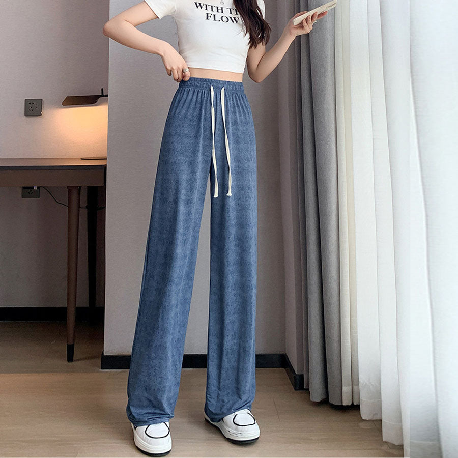 ショッピングゴー shoppinggo 夏服 ワイドパンツ サマーパンツ ストレート ゆったり リラックスパンツ ボトムス ガウチョパンツ シンプル ベーシック 韓国ファッション （A07） A07