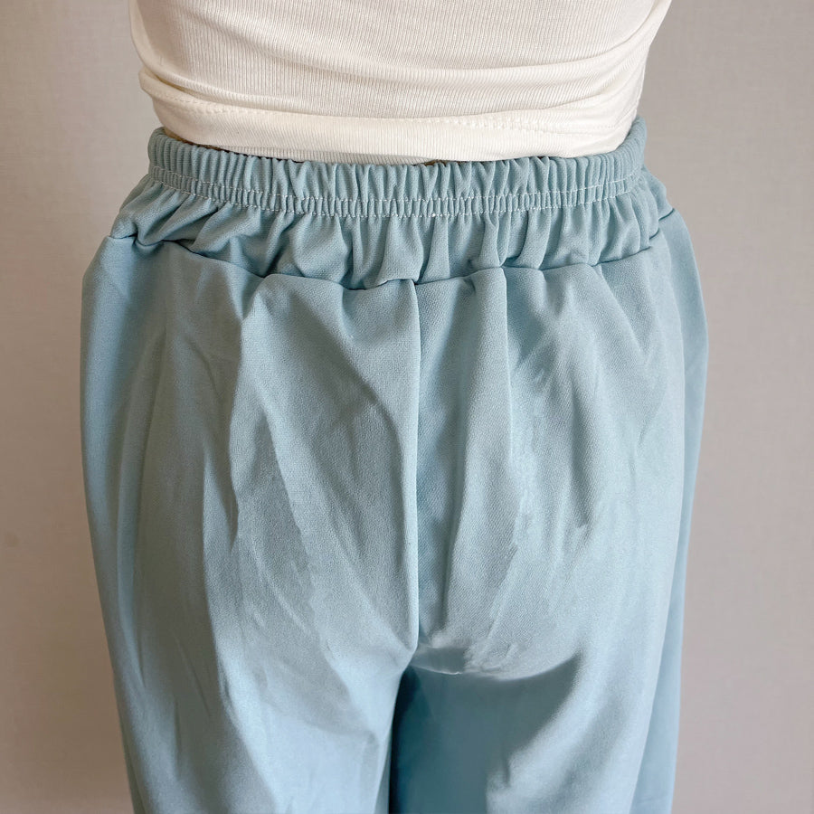 Shopping Go Wide Pants Gaucho Pants High Waist Plain Maxi Length Long Length Easy to Move Elastic Casual Skirt Pants Relax Pants