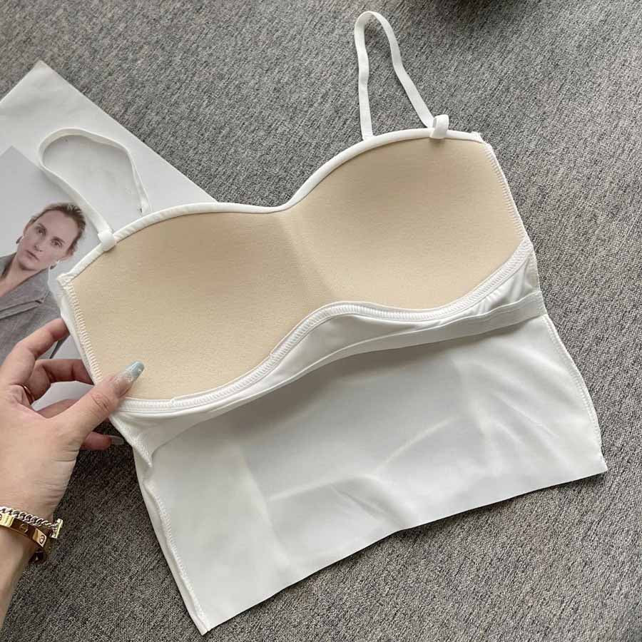 ショッピングゴー shoppinggo 背中あき キャミソール ショート丈 カップ付 キャミタンクトップ ブラ 白 黒 パット付 バックオープン 結婚式 見せブラトップ ブラカバー