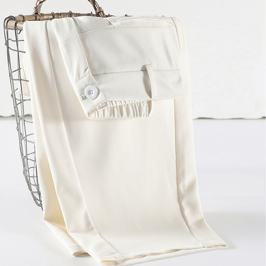 ショッピングゴー shoppinggo テーパードパンツ アンクル丈 細型 リラックスパンツ カジュアルパンツ 無地 ゆるい 体型カバー ウエストゴム ロングパンツ