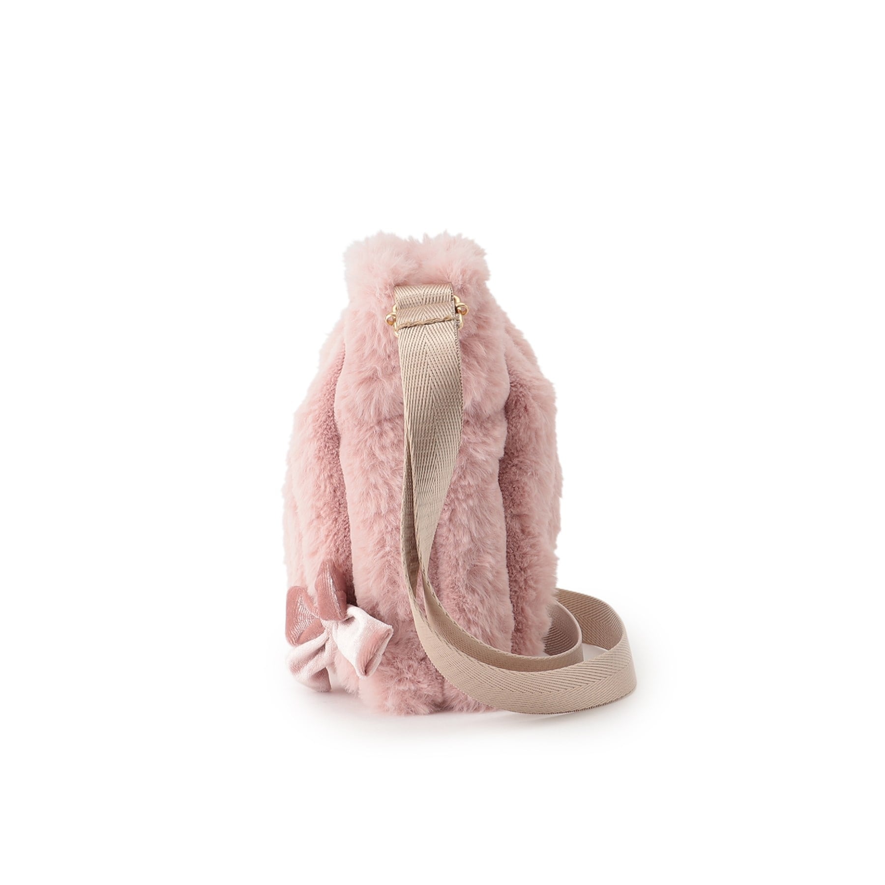 シューラルー キッズ SHOO・LA・RUE／Kids ストライプフェイクファーポシェット