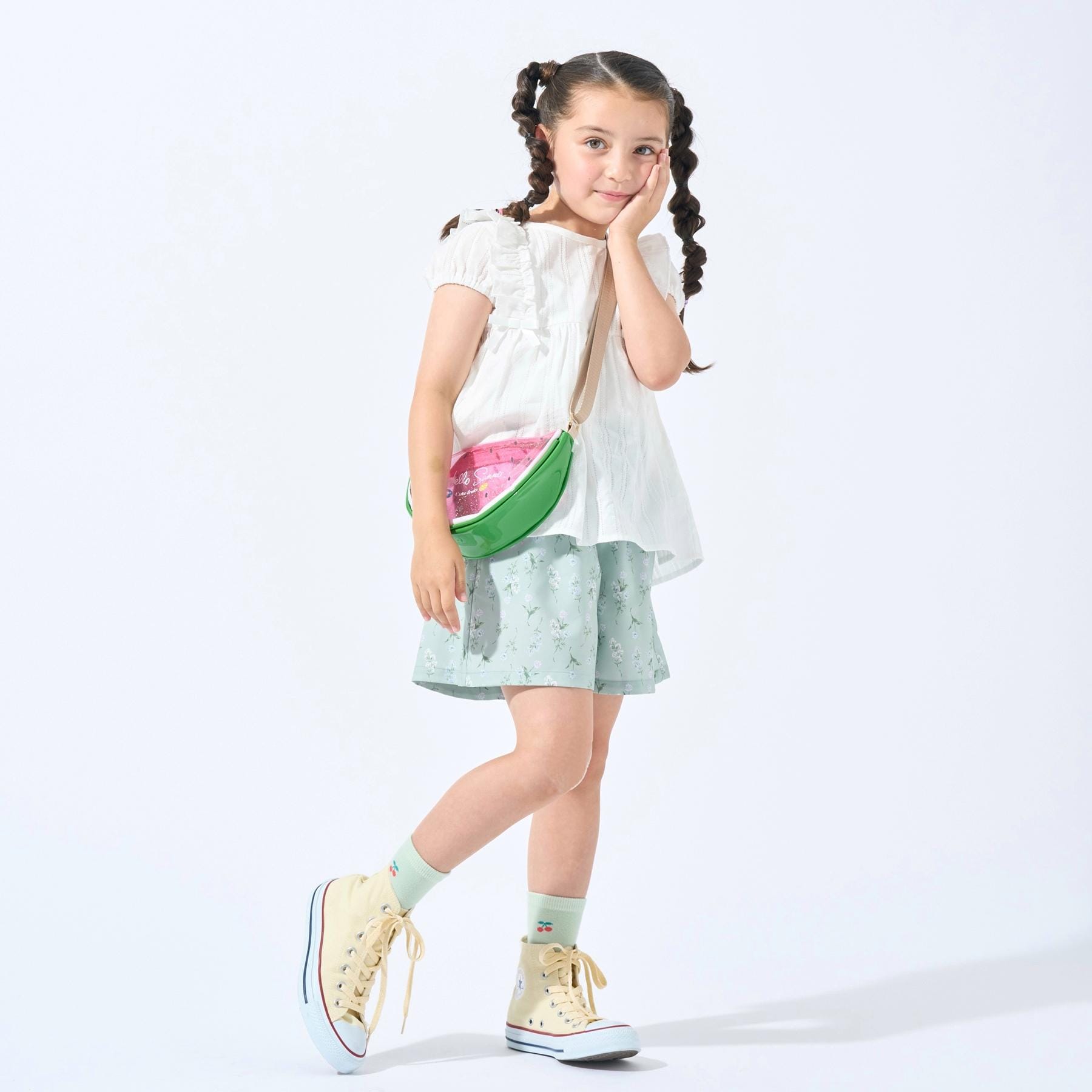 シューラルー キッズ SHOO・LA・RUE／Kids PVCフルーツポシェット （ピンク(072)） ピンク(072)