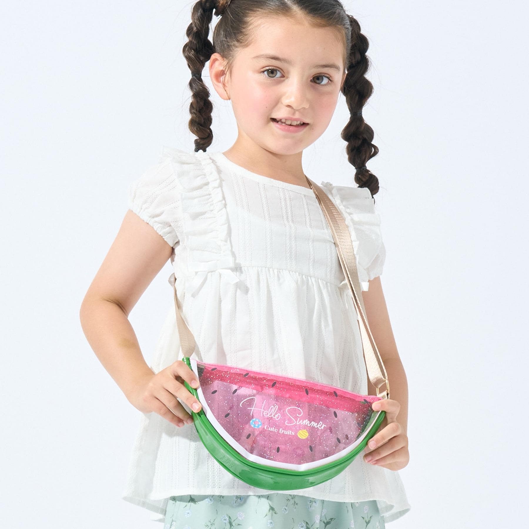 シューラルー キッズ SHOO・LA・RUE／Kids PVCフルーツポシェット （ピンク(072)） ピンク(072)