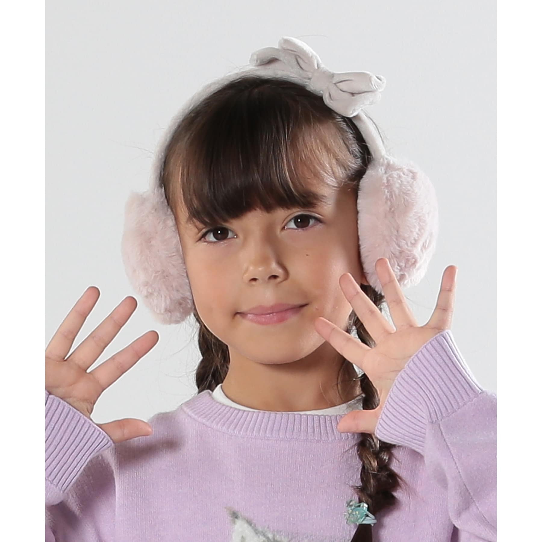 シューラルー キッズ SHOO・LA・RUE／Kids フェイクファーリボンイヤマフ （ライトピンク(070)） ライトピンク(070)