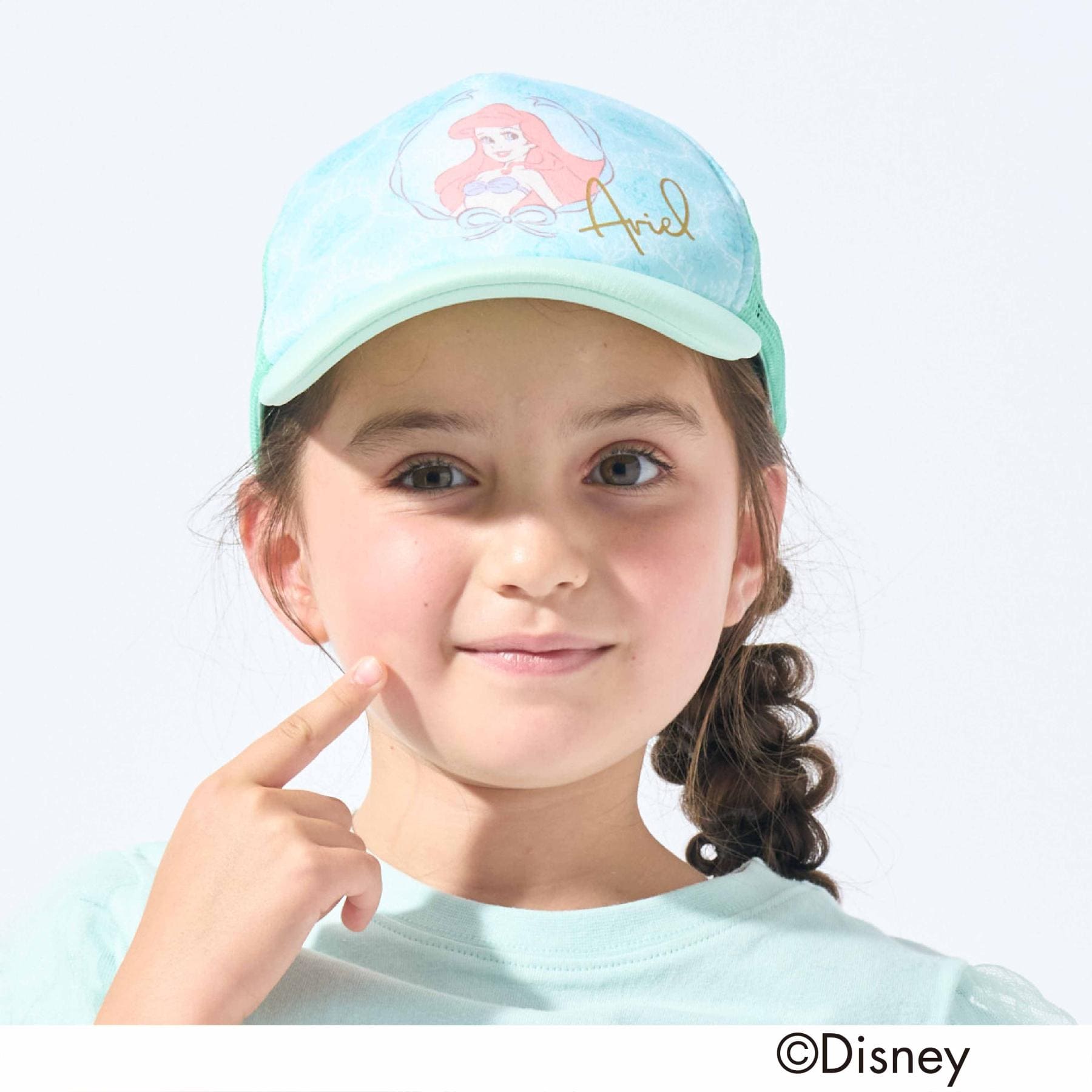 シューラルー キッズ SHOO・LA・RUE／Kids 【DISNEY】プリンセスキャップ （ミントグリーン(021)） ミントグリーン(021)