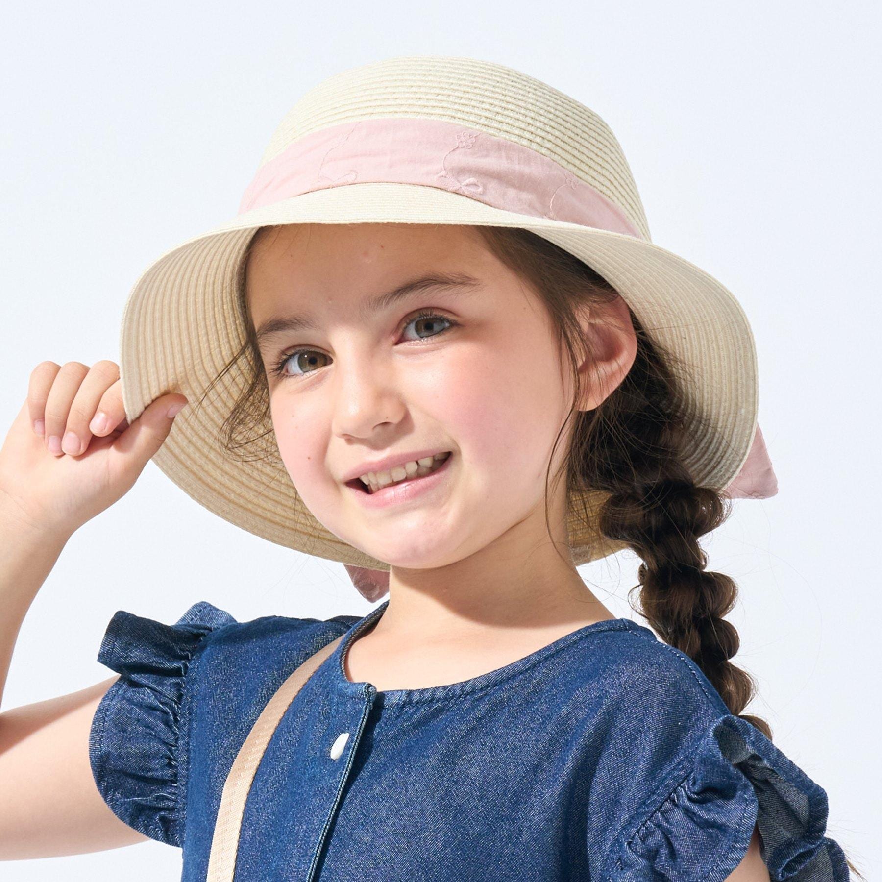 シューラルー キッズ SHOO・LA・RUE／Kids リボンブレードハット （アイボリー(004)） アイボリー(004)