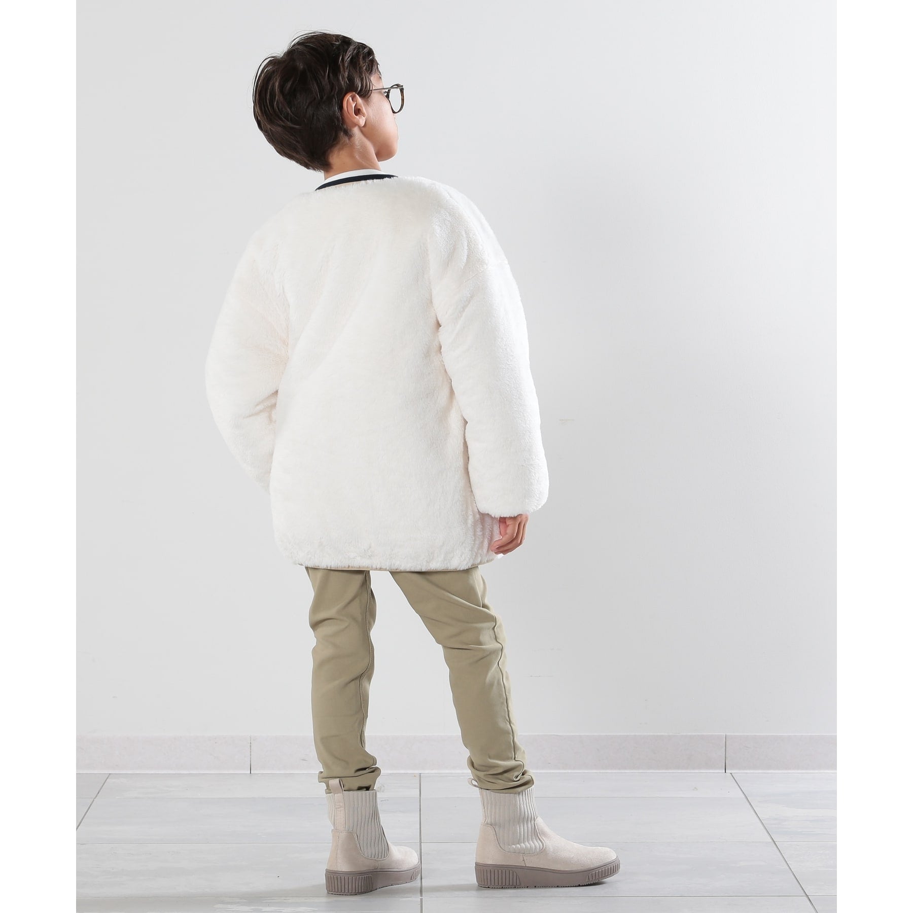 シューラルー キッズ SHOO・LA・RUE／Kids 【110-140cm/撥水】キルト×エコファーリバーシブルジャケット